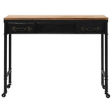 Console Table MDF and Fir Wood 100x33.5x80 cm - Front View
