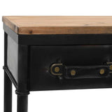 Console Table MDF and Fir Wood 100x33.5x80 cm - 45-Degree Angle