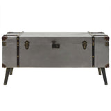Coffee Table MDF and Aluminium 102x51x47.5 cm - Front View