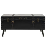 Coffee Table MDF and Steel 102x51x48 cm - Front View
