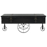 Coffee Table MDF and Fir Wood 110x55x43 cm - Front View