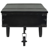 Coffee Table MDF and Fir Wood 110x55x43 cm - Side View