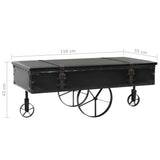 Coffee Table MDF and Fir Wood 110x55x43 cm - Low Angle
