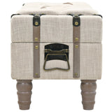 Storage Bench Solid Wood and Steel 111x34x37 cm - Top-Down View