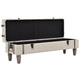 Storage Bench Solid Wood and Steel 111x34x37 cm - 45-Degree Angle