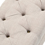 Storage Bench Solid Wood and Steel 111x34x37 cm - Rear View