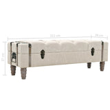 Storage Bench Solid Wood and Steel 111x34x37 cm - Extra Image