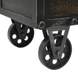 Storage Bench 80.5x41x50 cm Solid Wood and Artificial Leather - Close-Up Angle