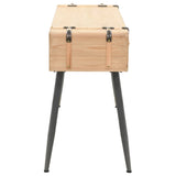 Console Table Solid Fir Wood 115x40.5x76 cm - Side View