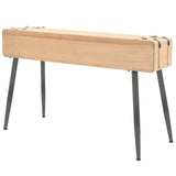 Console Table Solid Fir Wood 115x40.5x76 cm - Top-Down View