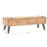 TV Cabinet Solid Fir Wood 120x33x35 cm - Extra Image