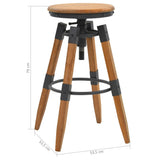 Bar Stools 2 pcs Solid Fir Wood - Low Angle