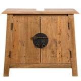 Bathroom Vanity Cabinet Solid Pinewood 70x32x63 cm - Front View
