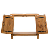 Bathroom Vanity Cabinet Solid Pinewood 70x32x63 cm - 45-Degree Angle