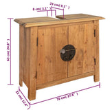 Bathroom Vanity Cabinet Solid Pinewood 70x32x63 cm - Extra Image