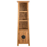 Freestanding Bathroom Cabinet Solid Pinewood 48x32x170 cm - Front View