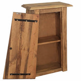 Bathroom Wall Cabinet Solid Pinewood 42x23x70 cm - Top-Down View
