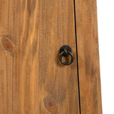 Bathroom Wall Cabinet Solid Pinewood 42x23x70 cm - Low Angle