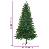 Faux Christmas Tree 210 cm Lifelike Needles Green - Low Angle