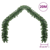 Christmas Garland PVC 20 m - 45-Degree Angle