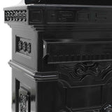 Pillar Letterbox Aluminium Vintage Style Rustproof Black - Extra Image