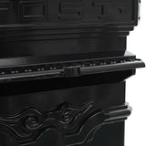 Pillar Letterbox Aluminium Vintage Style Rustproof Black - Extra Image