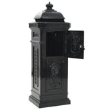 Pillar Letterbox Aluminium Vintage Style Rustproof Black - Extra Image