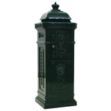 Pillar Letterbox Aluminium Vintage Style Rustproof Green - Close-Up Angle