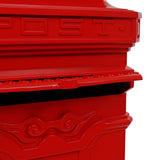 Pillar Letterbox Aluminium Vintage Style Rustproof Red - Extra Image