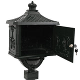 Pedestal Letterbox Aluminium Vintage Style Rustproof Green