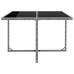 5 Piece Outdoor Dining Set with Cushions Poly Rattan Grey