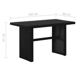 3 Piece Garden Lounge Set with Cushions Poly Rattan Black - Close-Up Angle
