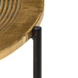Table Set 2 Pieces Brass-covered MDF - 45-Degree Angle