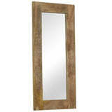 Mirror Solid Mango Wood 50x110 cm - Close-Up Angle