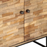Sideboard Reclaimed Teak Wood 60x30x75 cm - Close-Up Angle