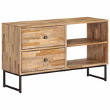 TV Cabinet Reclaimed Teak Wood 90x30x55 cm - Close-Up Angle