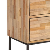 TV Cabinet Reclaimed Teak Wood 90x30x55 cm - Rear View
