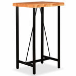 Bar Set 3 Pieces Solid Acacia Wood and Genuine Leather