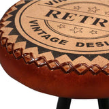 Bar Set 5 Pieces Solid Wood Acacia. Genuine Leather & Canvas