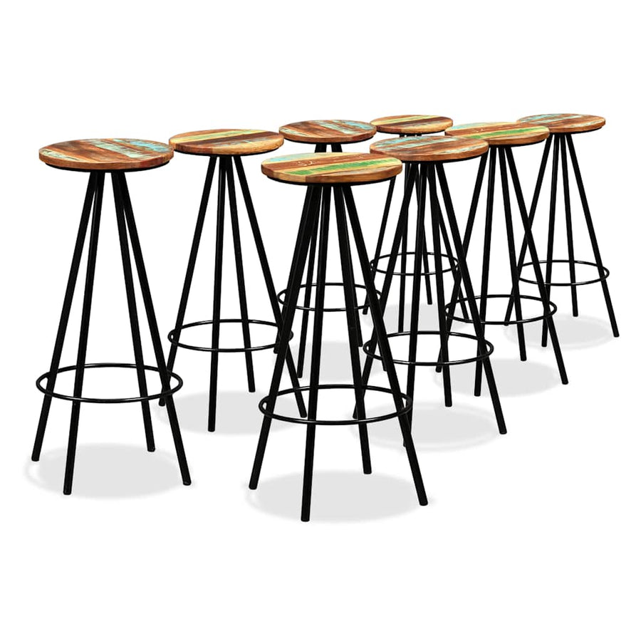 Bar Set 9 Pieces Solid Acacia and Reclaimed Wood