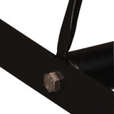 Bar Set 9 Pieces Solid Acacia Wood, Genuine Leather & Canvas - Close-Up Angle