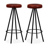 Bar Set 3 Pieces Solid Wood Reclaimed and Genuine Leather