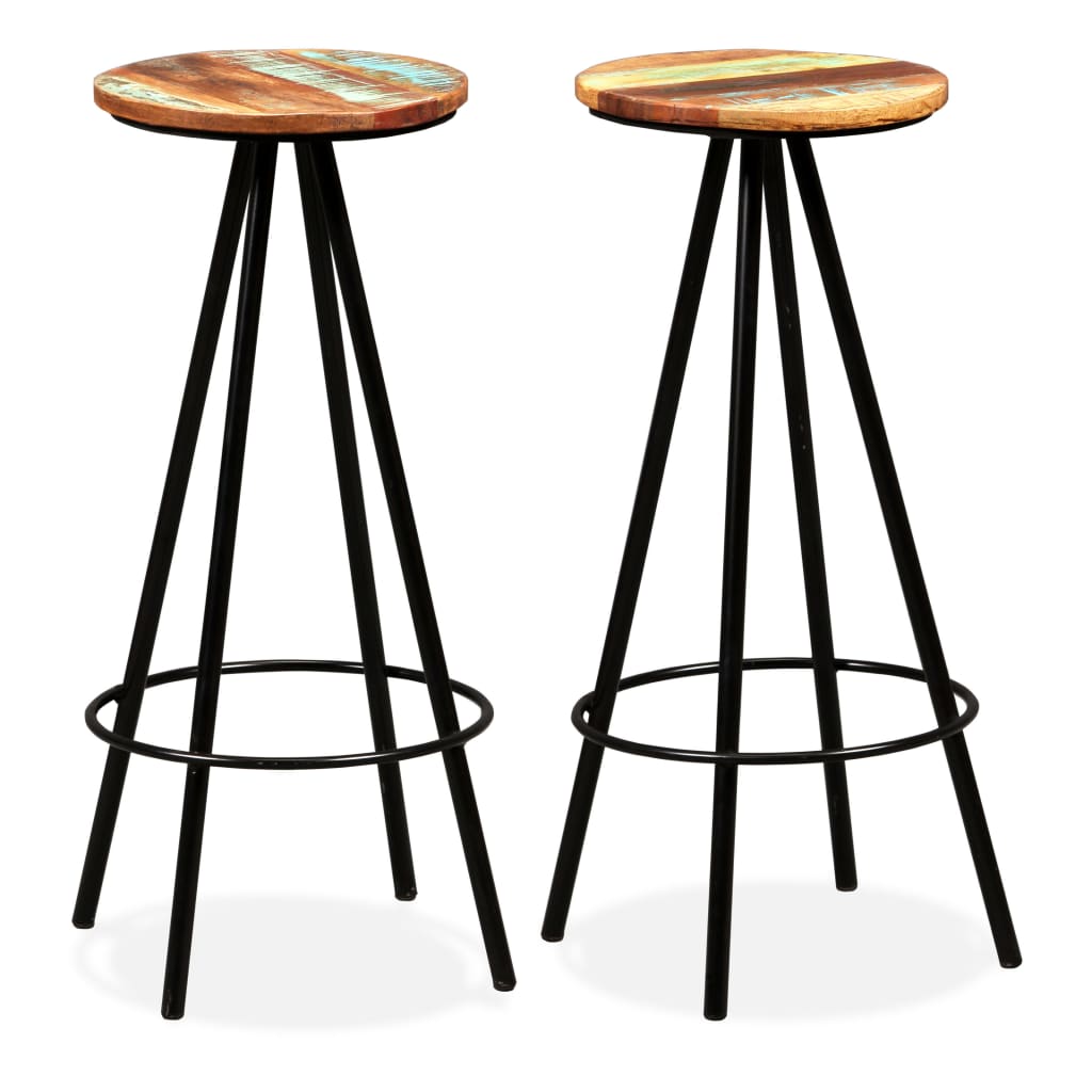 Bar Set 3 Pieces Solid Wood Reclaimed