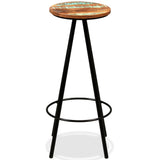 Bar Set 3 Pieces Solid Wood Reclaimed - Low Angle