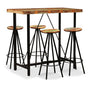 Bar Set 5 Pieces Solid Reclaimed Wood