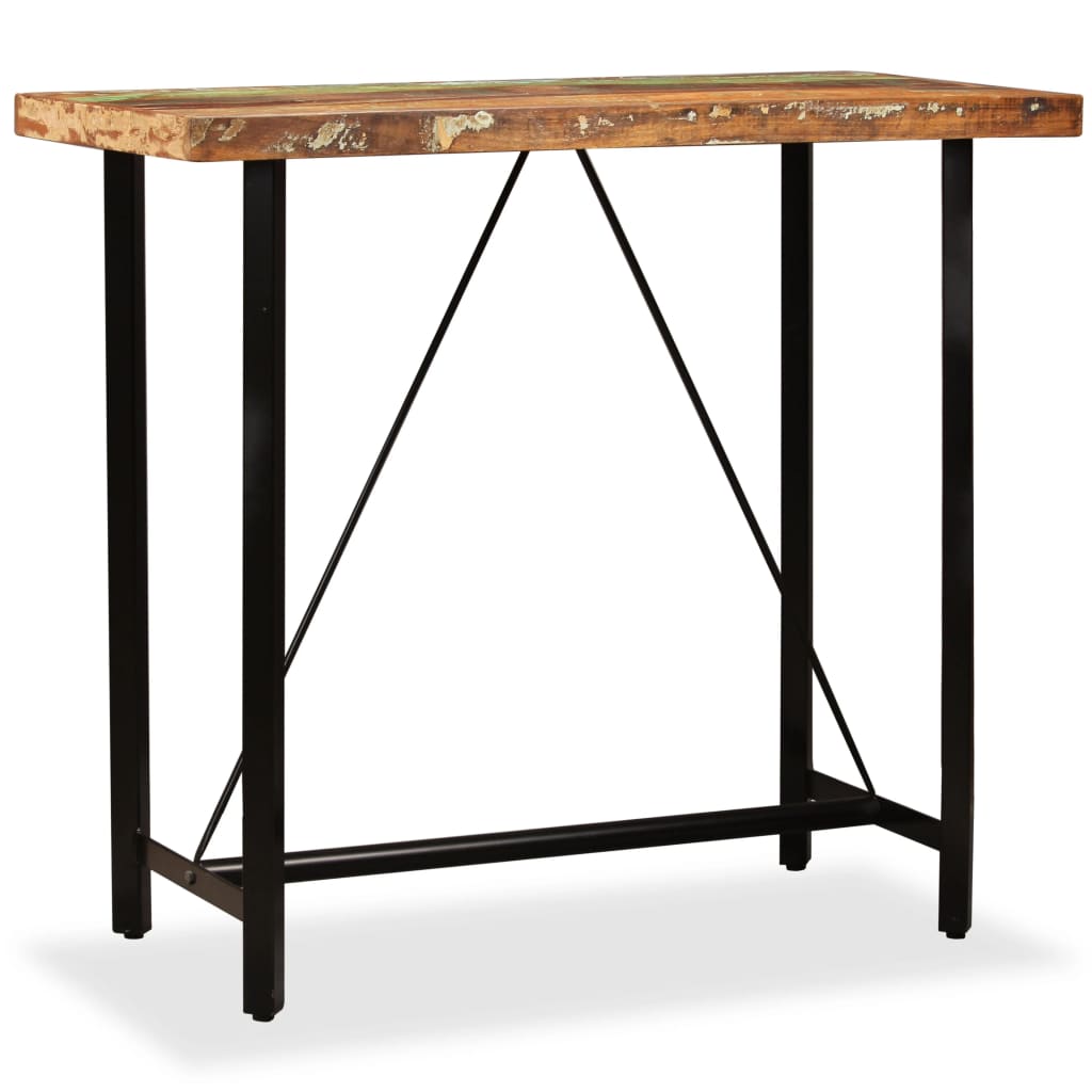 Bar Set 5 Pieces Solid Wood Reclaimed