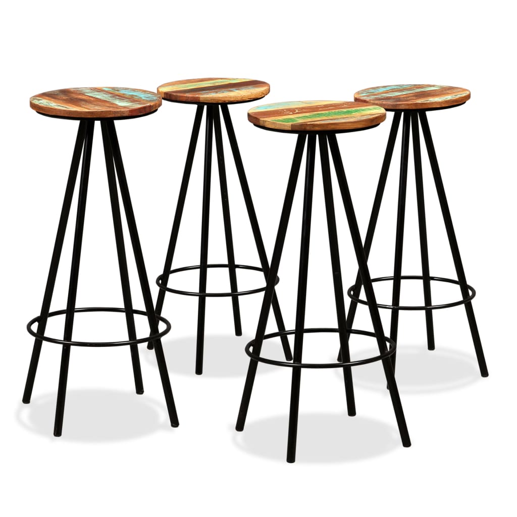 Bar Set 5 Pieces Solid Wood Reclaimed