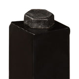 Bar Set 5 Pieces Solid Wood Reclaimed. Genuine Leather & Canvas