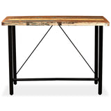 Bar Set 7 Pieces Solid Reclaimed Wood and Genuine Leather