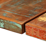 Bar Set 7 Pieces Solid Reclaimed Wood and Genuine Leather